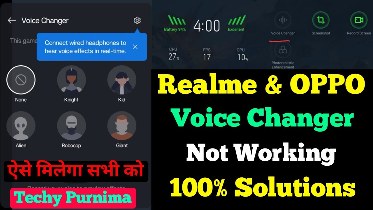 Realme Game Space Voice Changer Not Working Problem Solution | Realme/OPPO Voice Changer Problem