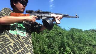 GHK AK用、CO2ドラムマガジン