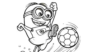 Minion Drawing and Coloring for Kids, Minion Coloring Pages 
