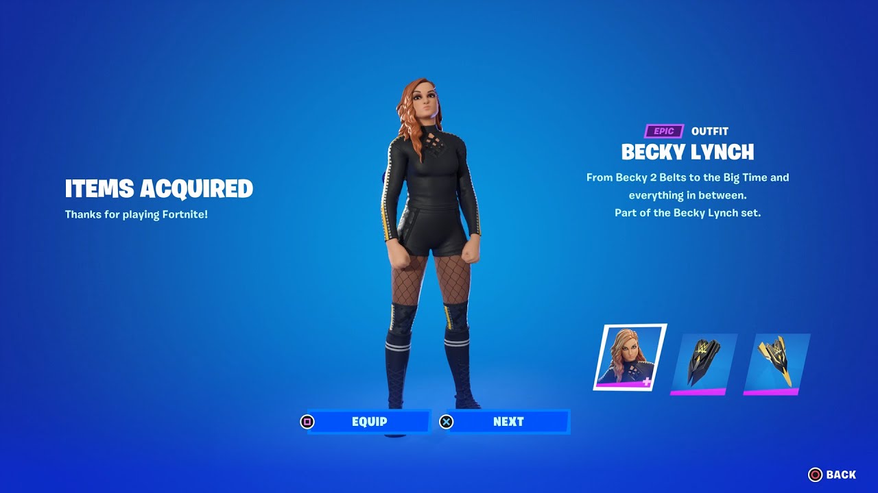 How To Get Becky Lynch Skin FREE In Fortnite (Unlocked Disarm-Her Blade  Pickaxe & Disarm-Her Shield) 