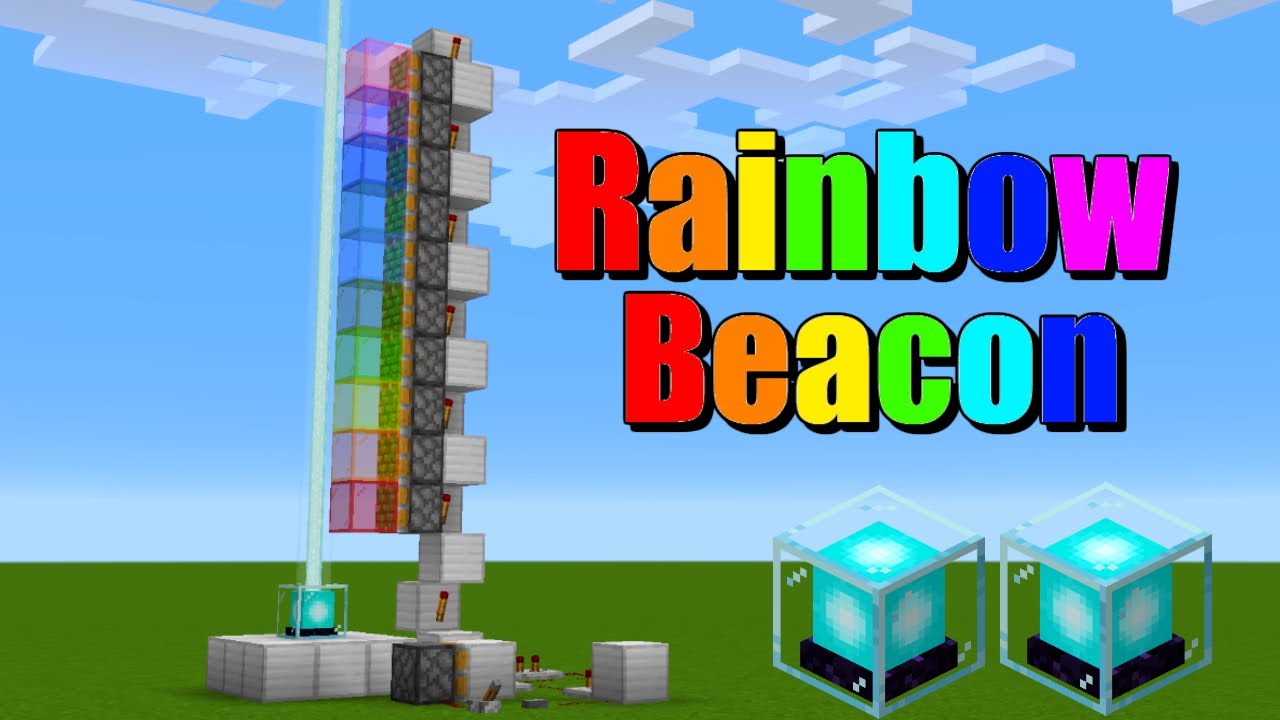 Rainbow Beacon Redstone Tutorial | Minecraft - YouTube