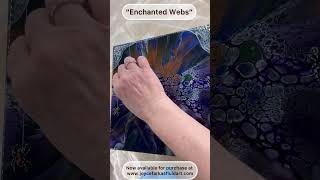Happy Halloween, “Enchanted Webs” a spooky little fluid art bloom
