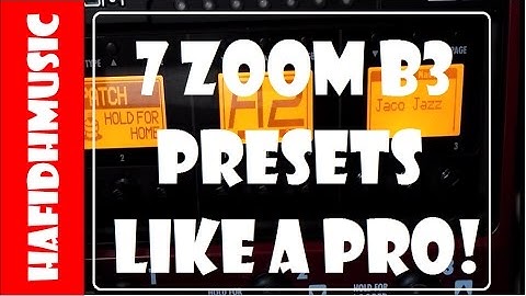 7 ZOOM B3 PATCH LIKE A PRO! - Sire V7 - HafidhMusic