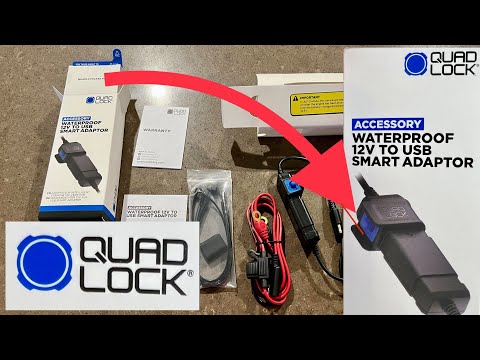 Quadlock Waterproof 12V to USB Smart Adaptor install on a Triumph