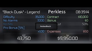 Black Dusk Legend Stealth Solo Perkless No Class (8:39.14) - Random Seed - Entry Point