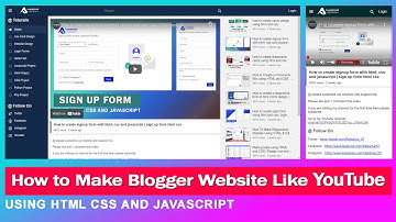 How To Create a Website Like YouTube Using HTML CSS and JavaScript on Blogger