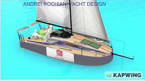 6.5m Race scow hull Sail Yacht  Design Andrei Rochian 2022