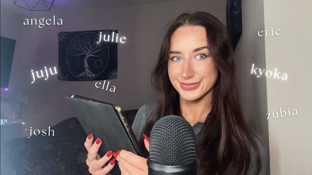 ASMR whispering your name whilst bare mic scratching! ✨