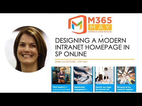 Designing a modern intranet homepage in SPOnline | Rebecca Rodgers - #M365May