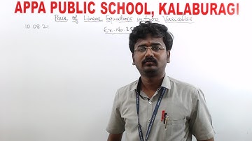 APS: GRADE-X: MATHEMATICS: PAIR OF L.E. IN TWO VARIABLES :PART-16: Mr. VAIBHAV MUTTIN : 10-08-2021