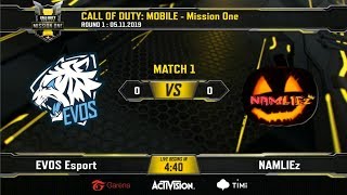 [เทปย้อนหลัง] Call of Duty Mobile Mission One Tournament | คู่ EVOS Esport vs NAMLIEZ