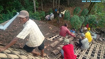 kerja bakti perbaikan rumah warga kampung losari