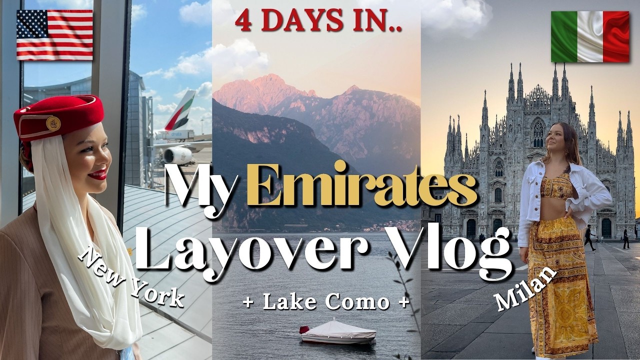 A day in the LIFE as EMIRATES Cabin Crew ✈️ 4 Days in MILAN & NYC ✨Vlog✨