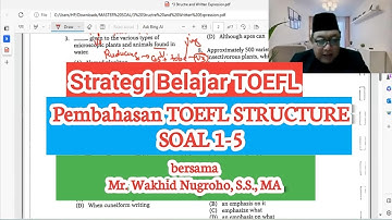 Strategi Belajar TOEFL, Pembahasan TOEFL STRUCTURE 1-5 I Kursus Bahasa Inggris Klaten (085831468064)