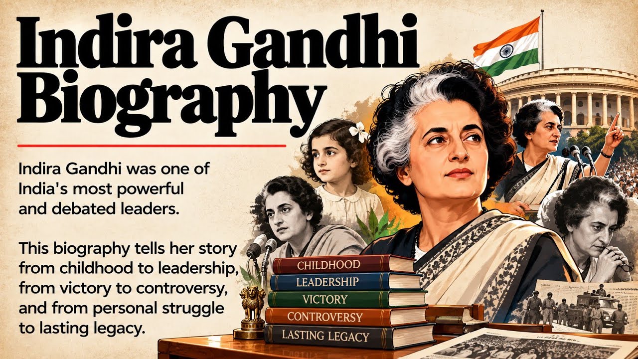 Indira Gandhi Biography | Power, Leadership, Controversy, And Legacy | Learn English With Biography