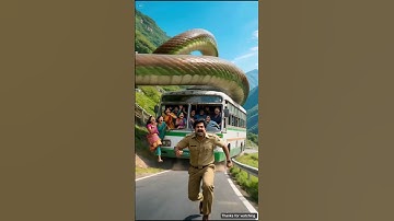 "Giant Python Attacked Bus 🐍😱 | Brave Cow Saved Passengers 🐄🚌 | Unbelievable AI Story 2025" #aitoday