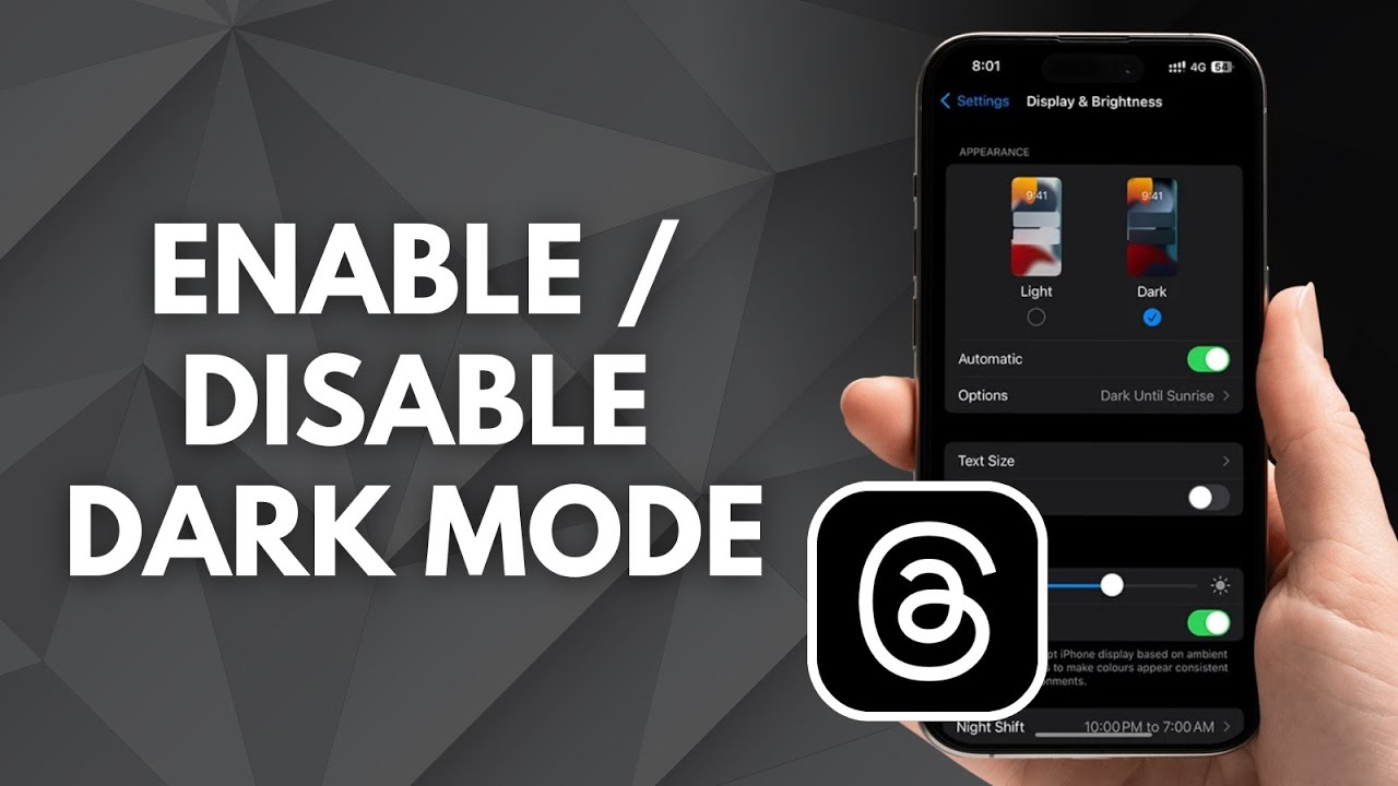 How to Enable / Disable Dark Mode on Threads - YouTube