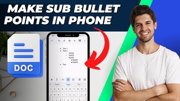 How To Make Sub Bullet Points in Google Docs Mobile