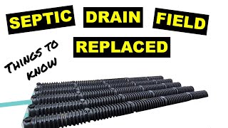 Septic system drain field replacement.