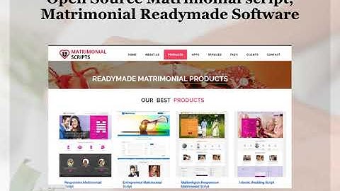 Open Source Matrimonial script, Matrimonial Readymade Software
