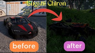 Bugatti Chiron Before vs After Crash 😱 | BeamNG Drive Realistic Test | VishQuest
