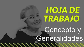 ¿Qué es una hoja de trabajo en una hoja de cálculo?