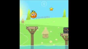 Red Ball 4 Orange Ball push Square in water 