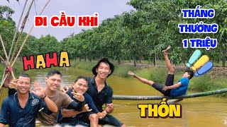 Trò Chơi Dân Gian Đi Qua Cầu Khỉ Thắng Thưởng Lớn Cười Ra Nước Mắt | HoàiPhong TV