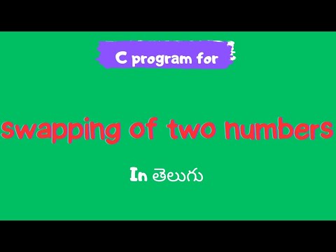 swapping of two numbers in c using temporary number - YouTube