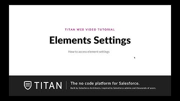How to access element settings