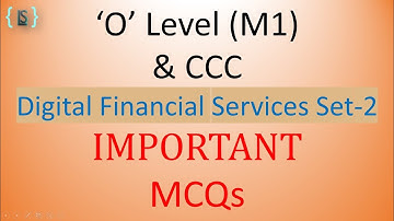 Digital Financial System Important MCQs || For CCC & 