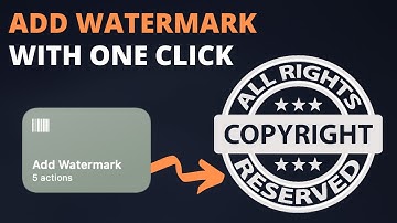 How to Add a Watermark to an Image with ONE CLICK - Use Mac Shortcuts App