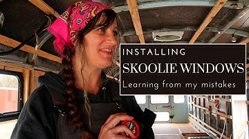 Installing the Skoolie RV Windows. These window trims DID NOT fit! Tiny home DIY. Bus conversion