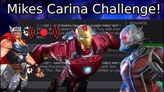 Live! KarateMikes Carina Challenge! (A Classic Threat) | Marvel Contest Of Champions