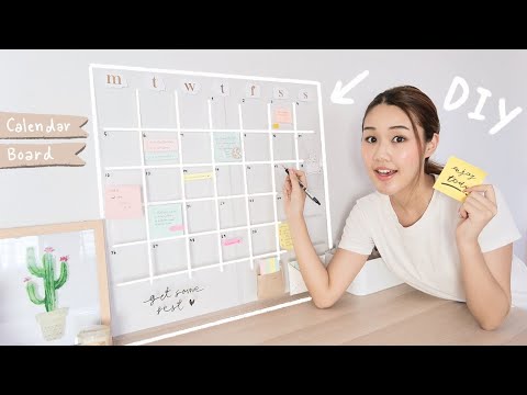 DIY Calendar Board ทำปฏิทินตั้งโต๊ะอันใหญ่ สไตล์มินิมอล! Peanut Butter