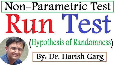 RUN Test - Non Parametric Test for Small and Large Samples