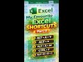 My Favourite Excel Shortcuts Part-1🔥