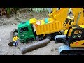 덤프 트럭 중장비 자동차 장난감 진흙 구출놀이 Dump Truck Car Toy Rescue Play