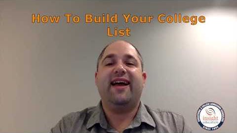 How To Build Your College List