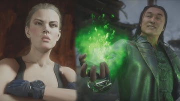 Bridgette Wilson-Sampras (Sonya) Vs Shang Tsung | All Intro/Interaction Dialogues - Mortal Kombat 11