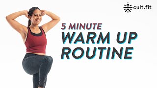 5 Minute Warm Up Routine | Warm Up At Home | Fit In Five | Full Body Warm Up|At Home Warmup|Cult Fit screenshot 2