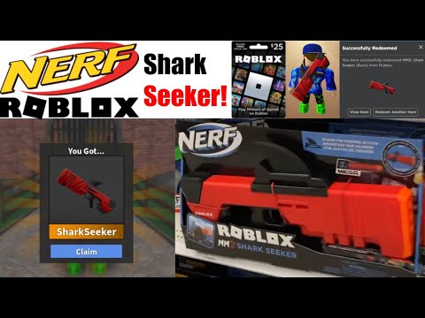 REDEEMING NEW SHARKSEEKER NERF X ROBLOX EVENT *CODE GUN* IN MURDER MYSTERY  2 (ROBLOX MM2) 