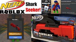Nerf Roblox MM2: Shark Seeker Dart Blaster, With Roblox code!
