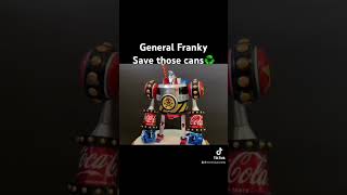 General Franky using Soda cans♻️#recycle #onepiece #Franky