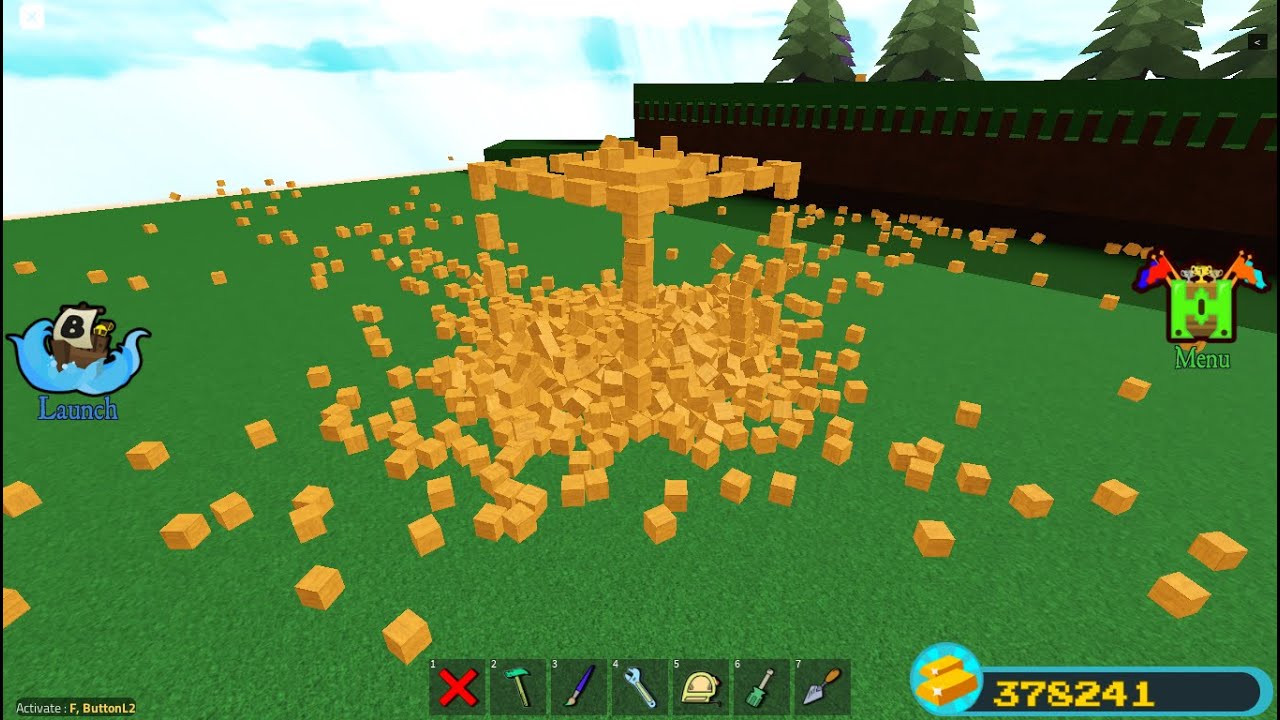 Destroying A Giant Wood Cube in Babft - YouTube