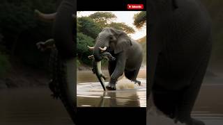 Baby Elephant vs Crocodile/#crodile/#animals/#wildlife/#forest/#elephant/#shorts/#shortviral/#short