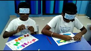 drawing in blindfold-3rd grade student after Midbrain Activation | Great Brains.