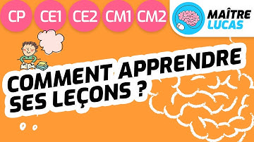 La mémoire et quelques méthodes pour apprendre ses leçons - CP - CE1 - CE2 - CM1 - CM2 - Cycle 2/3