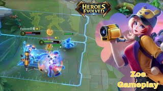Heroes evolved : Zoe (Mage/Support) gameplay