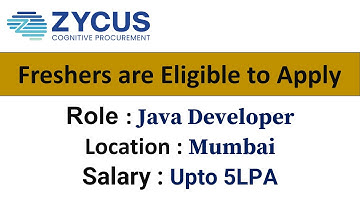 Zycus Hiring Java Developer Role I 2022 I 2023 I Batch are Eligible to Apply